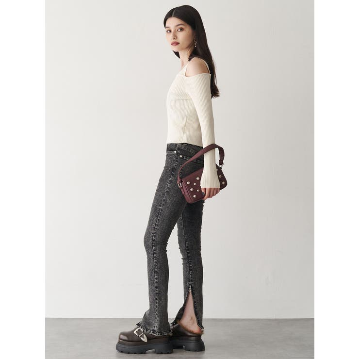 ショルダーカットレイヤードライクリブニット | MURUA | 詳細画像22 