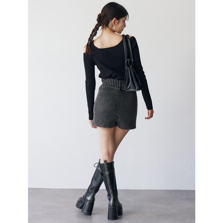 ショルダーカットレイヤードライクリブニット | MURUA | 詳細画像27 