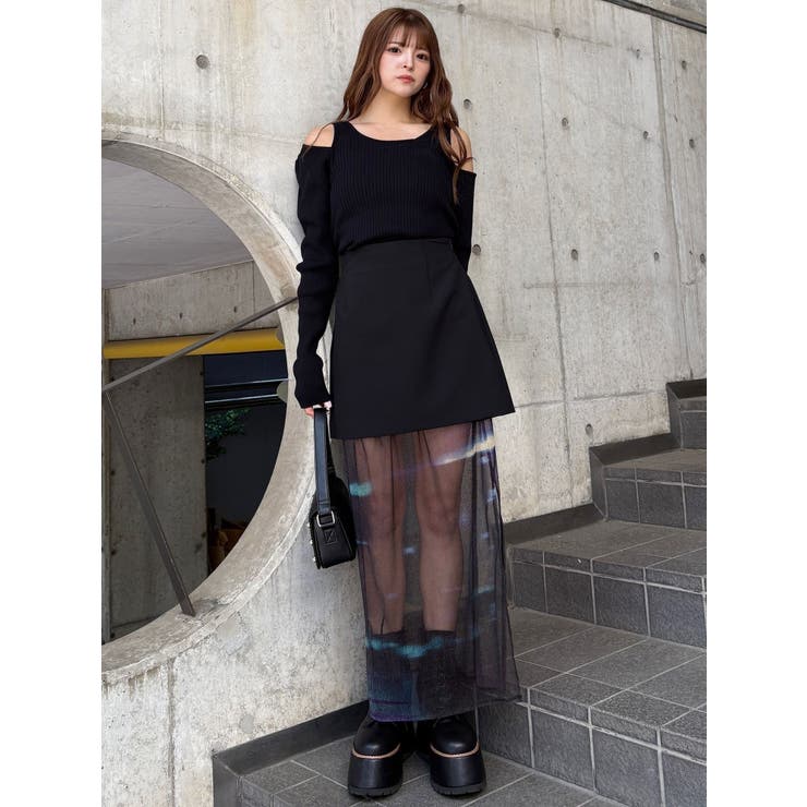 ショルダーカットレイヤードライクリブニット | MURUA | 詳細画像40 