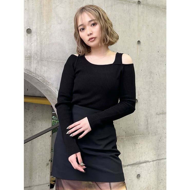 ショルダーカットレイヤードライクリブニット | MURUA | 詳細画像41 