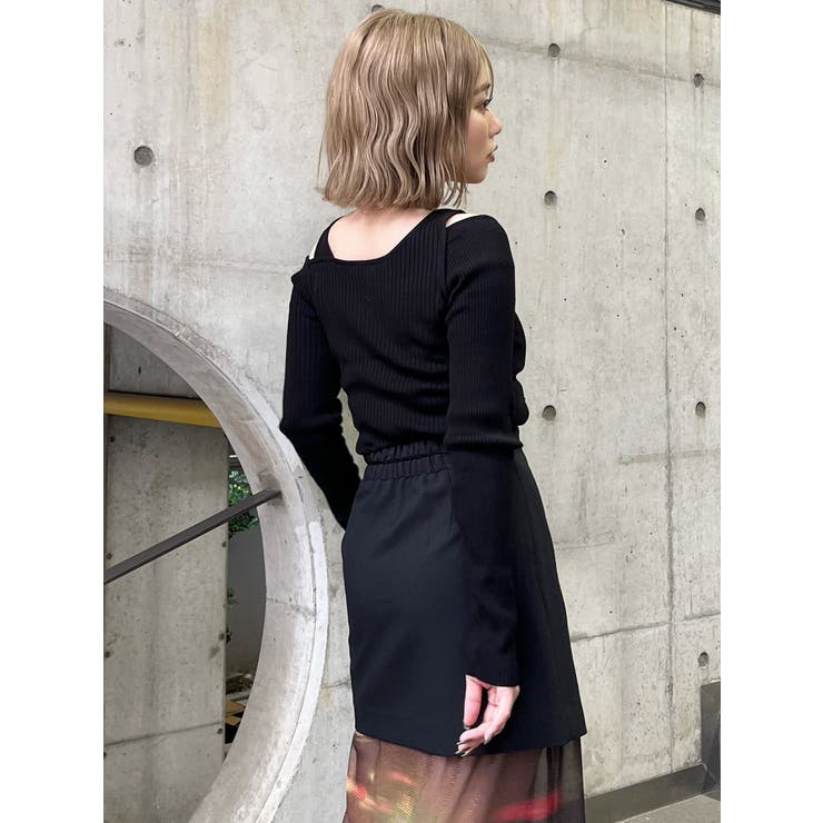 ショルダーカットレイヤードライクリブニット | MURUA | 詳細画像44 