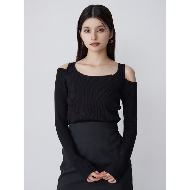 ショルダーカットレイヤードライクリブニット | MURUA | 詳細画像6 