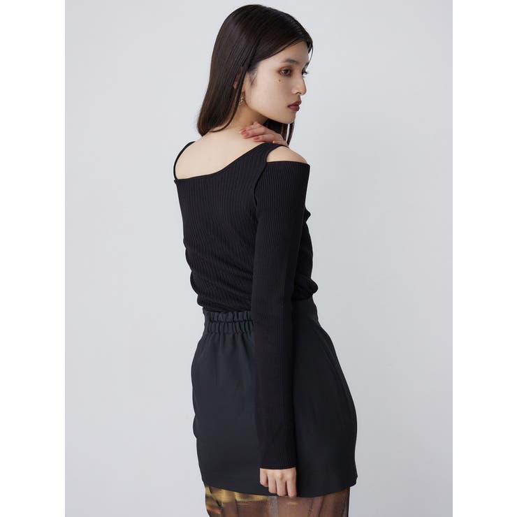 ショルダーカットレイヤードライクリブニット | MURUA | 詳細画像8 