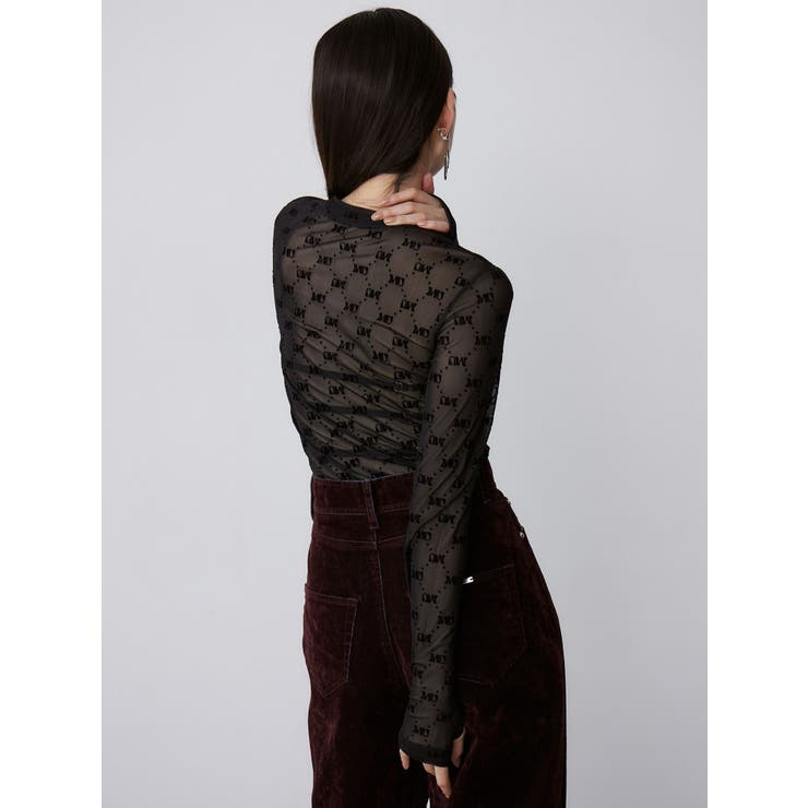 フロッキーモノグラムシアートップス | MURUA | 詳細画像11 