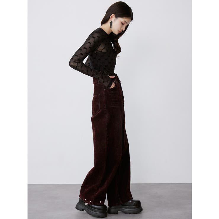 フロッキーモノグラムシアートップス | MURUA | 詳細画像13 