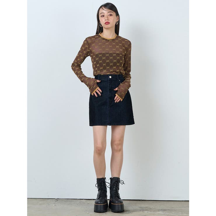 フロッキーモノグラムシアートップス | MURUA | 詳細画像26 