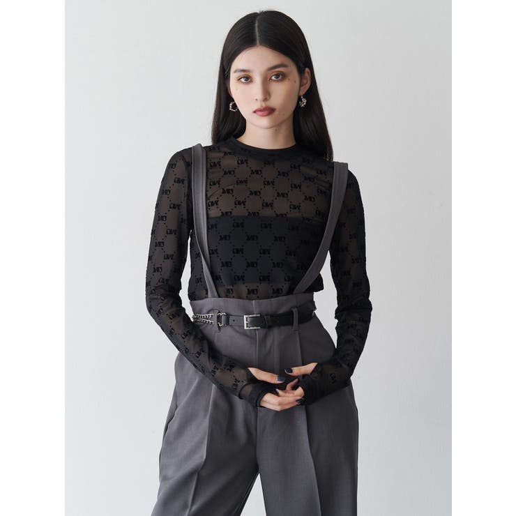 フロッキーモノグラムシアートップス | MURUA | 詳細画像28 