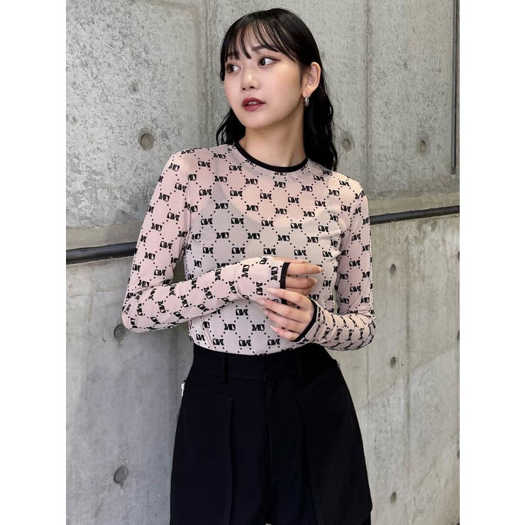 フロッキーモノグラムシアートップス | MURUA | 詳細画像32 