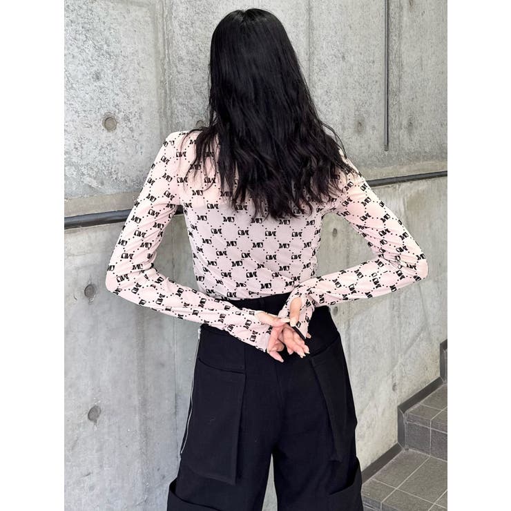 フロッキーモノグラムシアートップス | MURUA | 詳細画像34 