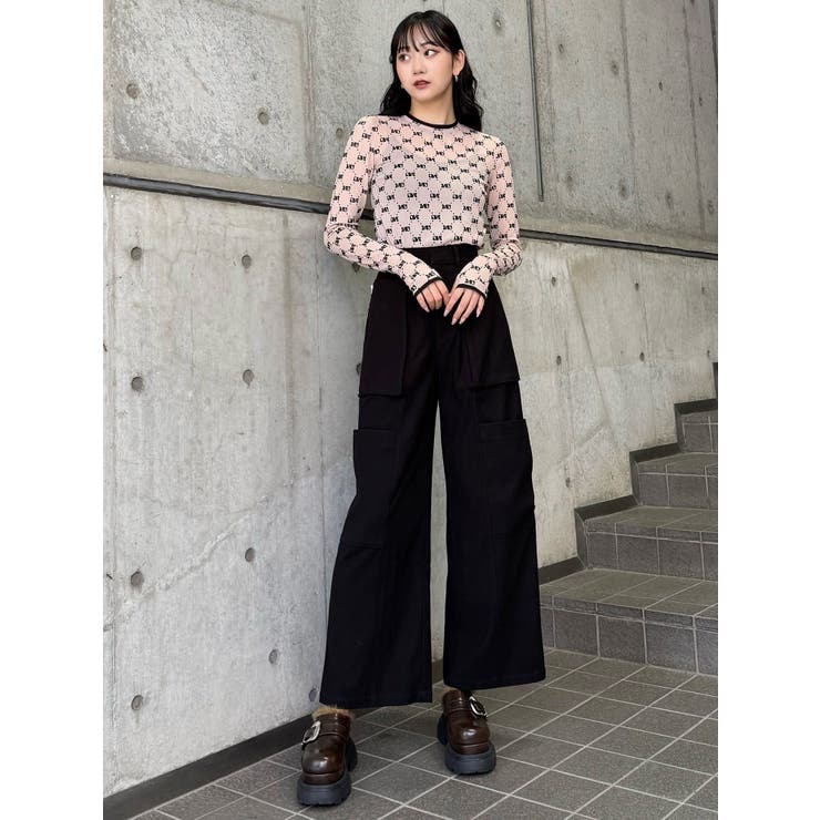 フロッキーモノグラムシアートップス | MURUA | 詳細画像35 