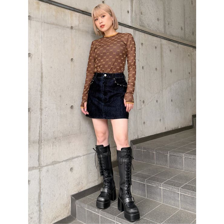 フロッキーモノグラムシアートップス | MURUA | 詳細画像41 