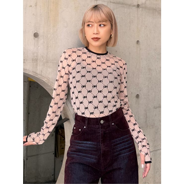 フロッキーモノグラムシアートップス | MURUA | 詳細画像43 