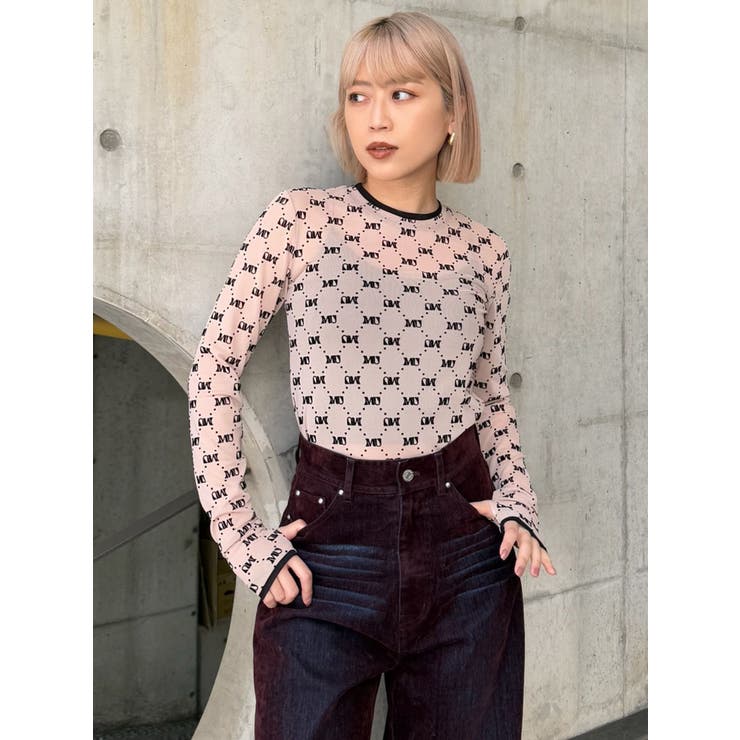 フロッキーモノグラムシアートップス | MURUA | 詳細画像44 