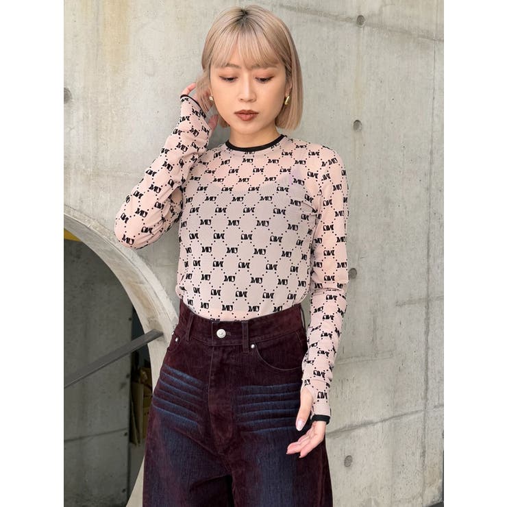 フロッキーモノグラムシアートップス | MURUA | 詳細画像45 