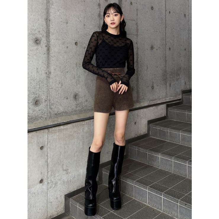 フロッキーモノグラムシアートップス | MURUA | 詳細画像50 