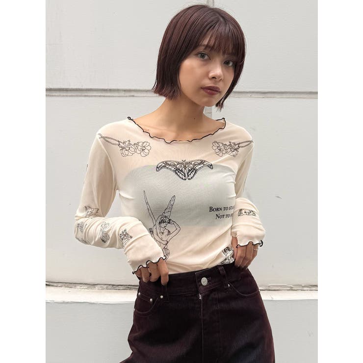 Sarah×MURUAタトゥーライクシアートップス | MURUA | 詳細画像20 