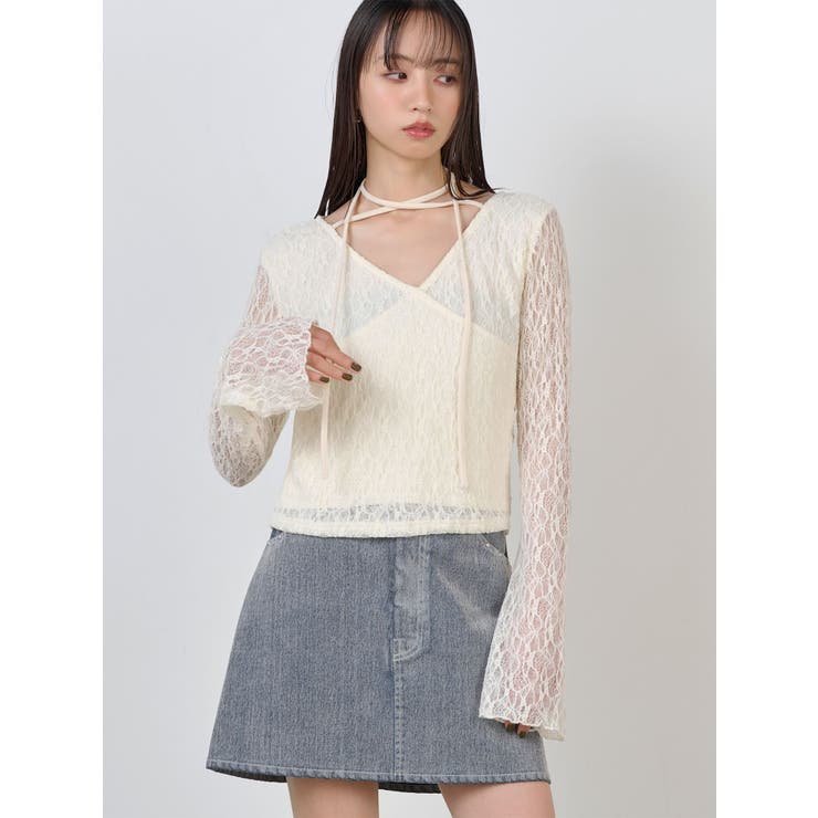 アイボリー | カシュクールレーストップス | MURUA