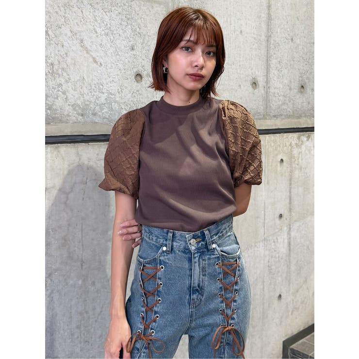 テレコドッキングジャガードトップス | MURUA | 詳細画像4 