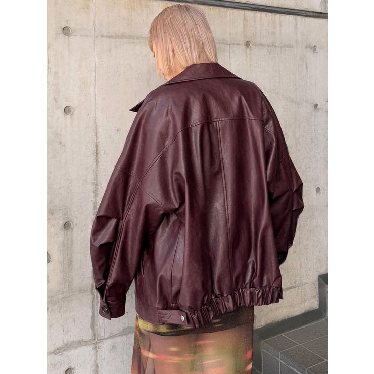 スタンドネックフェイクレザージャケット | MURUA | 詳細画像45 