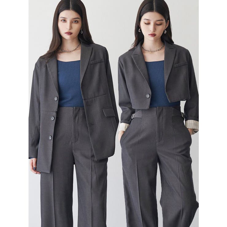 グレー | 2wayレングステーラードジャケット【セットアップ着用可】 | MURUA