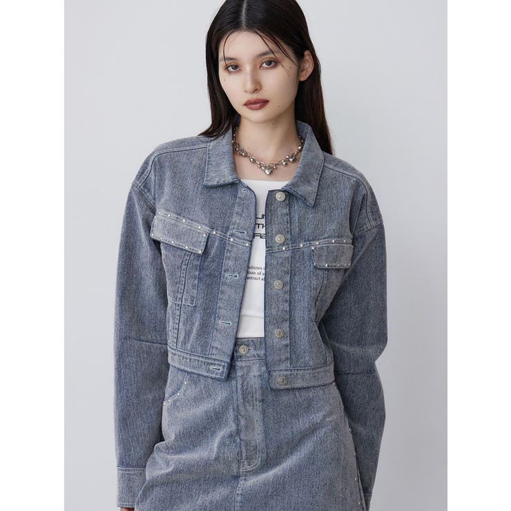 グレー | フロッキーデニムジャケット【セット販売対象】 | MURUA