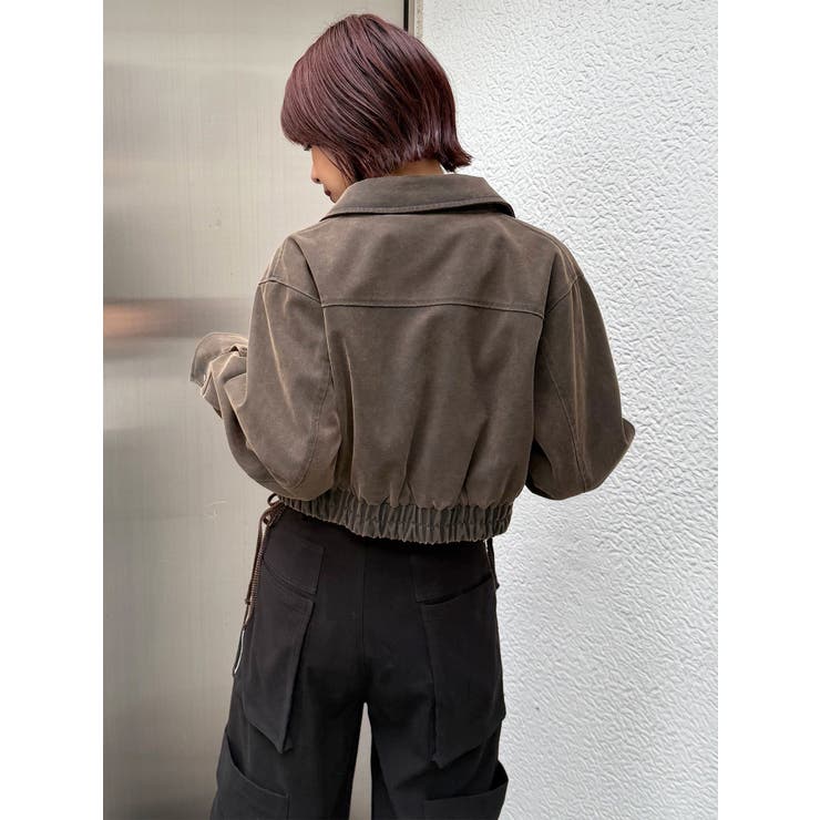 フェイクレザーショートフライトジャケット【セットアップ着用可】 | MURUA | 詳細画像24 