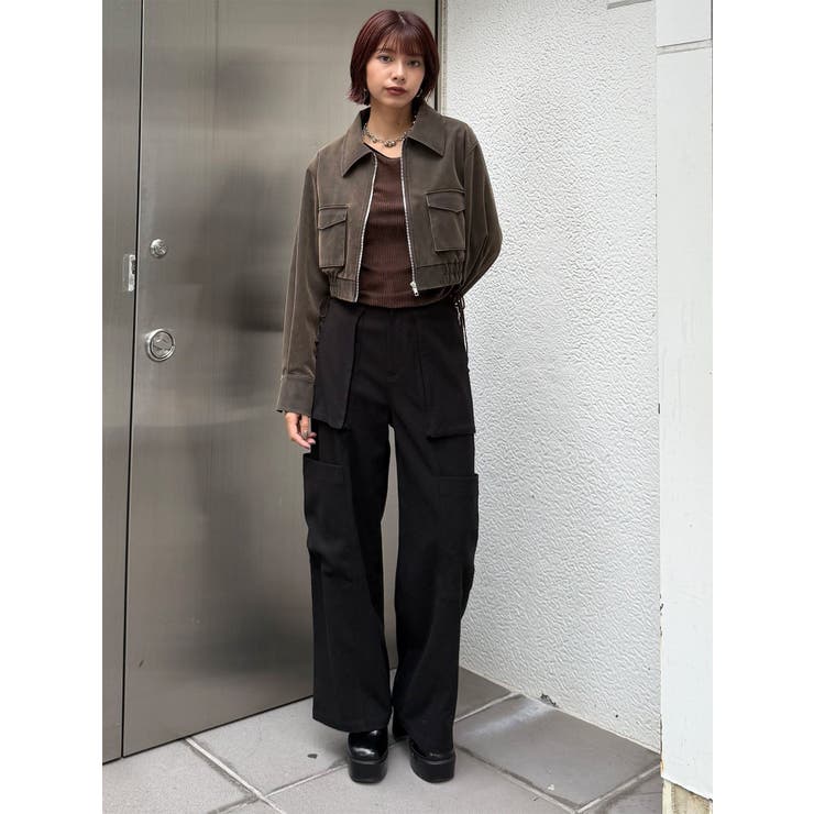 フェイクレザーショートフライトジャケット【セットアップ着用可】 | MURUA | 詳細画像25 