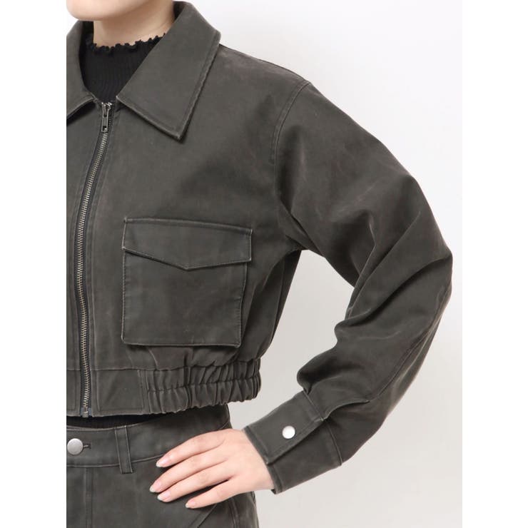フェイクレザーショートフライトジャケット【セットアップ着用可】 | MURUA | 詳細画像32 