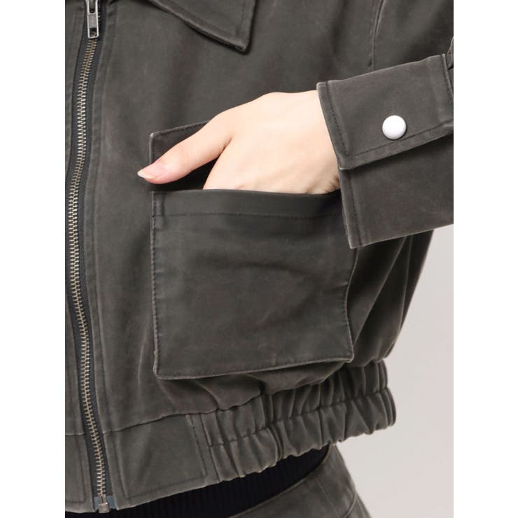 フェイクレザーショートフライトジャケット【セットアップ着用可】 | MURUA | 詳細画像33 