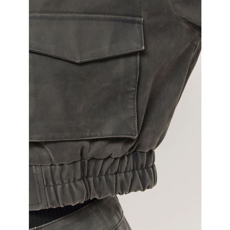 フェイクレザーショートフライトジャケット【セットアップ着用可】 | MURUA | 詳細画像35 