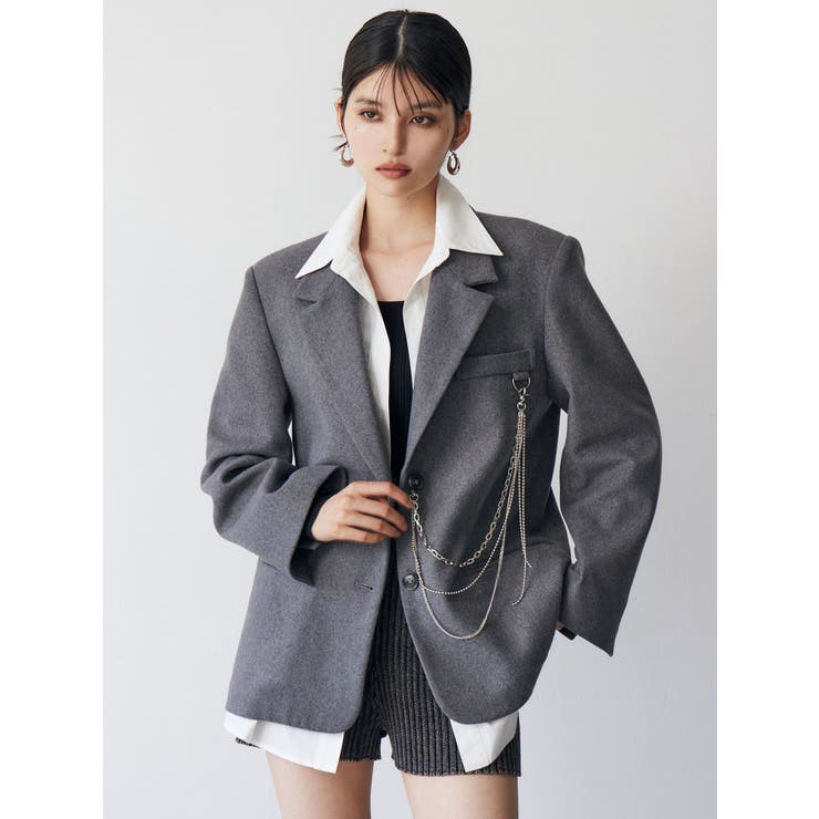 MURUA ムルーア カラーアタッチメントジャケット グレー カラーアタッチメントジャケット[品番：MKSW0066449]｜MURUA（ムルーア