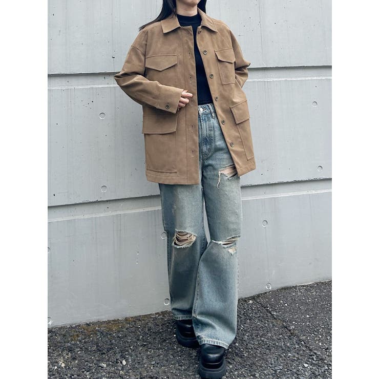 フェイクスウェードワークジャケット | MURUA | 詳細画像12 