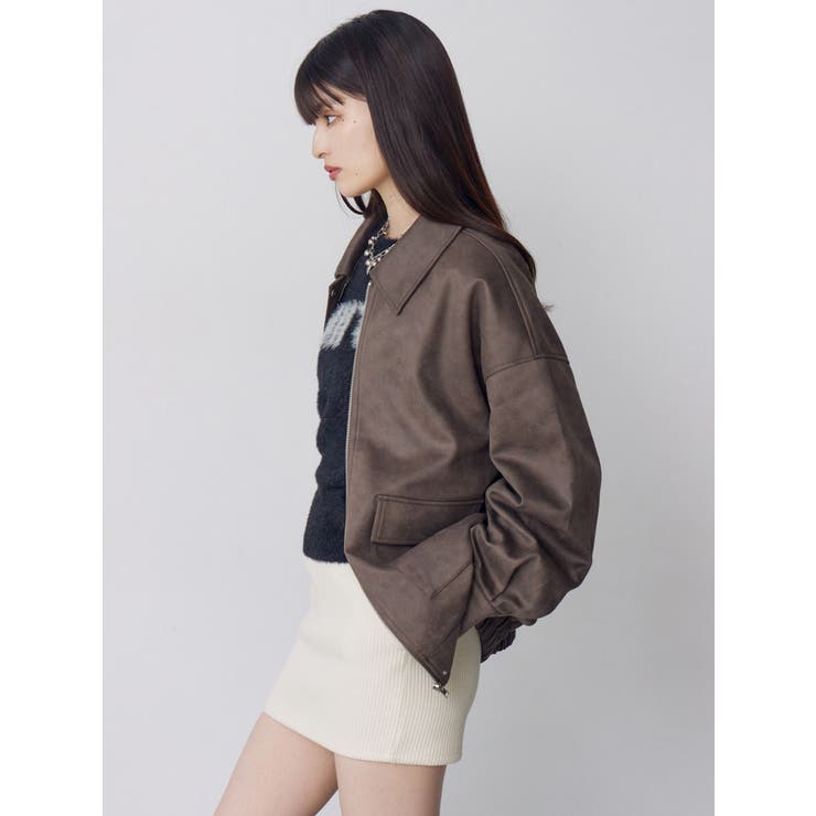 ヴィンテージフェイクレザーブルゾン | MURUA | 詳細画像11 