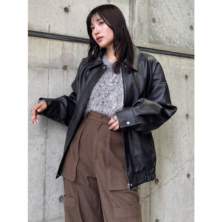 ヴィンテージフェイクレザーブルゾン | MURUA | 詳細画像15 