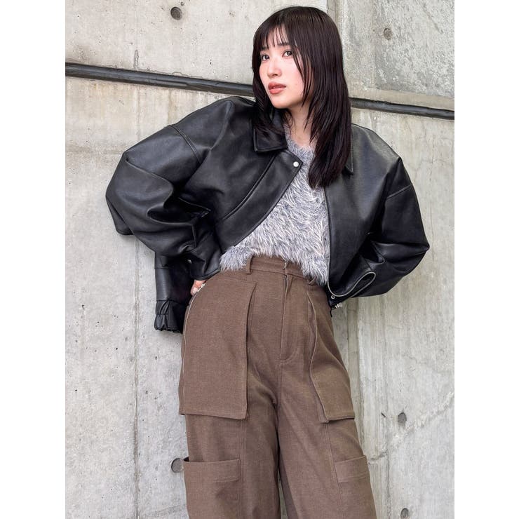 ヴィンテージフェイクレザーブルゾン | MURUA | 詳細画像16 