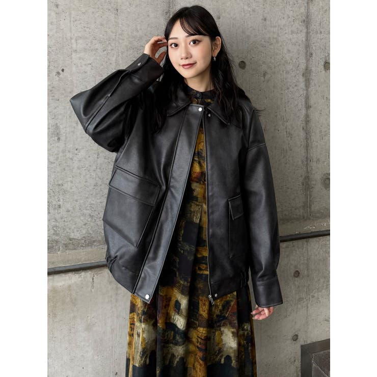 ヴィンテージフェイクレザーブルゾン | MURUA | 詳細画像20 