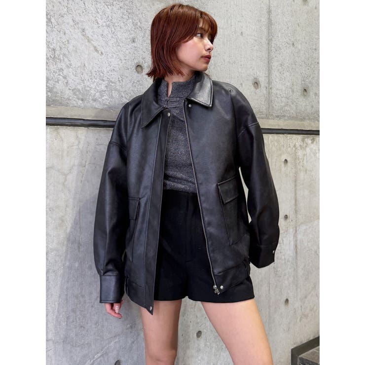 ヴィンテージフェイクレザーブルゾン | MURUA | 詳細画像30 