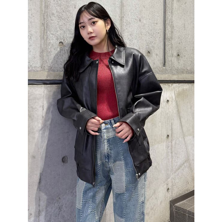 ヴィンテージフェイクレザーブルゾン | MURUA | 詳細画像33 