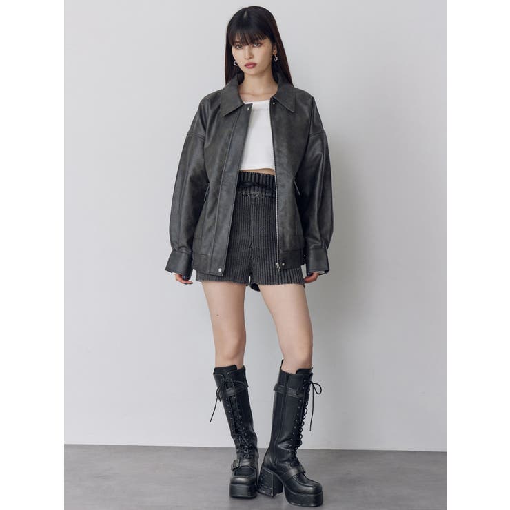 ヴィンテージフェイクレザーブルゾン | MURUA | 詳細画像6 