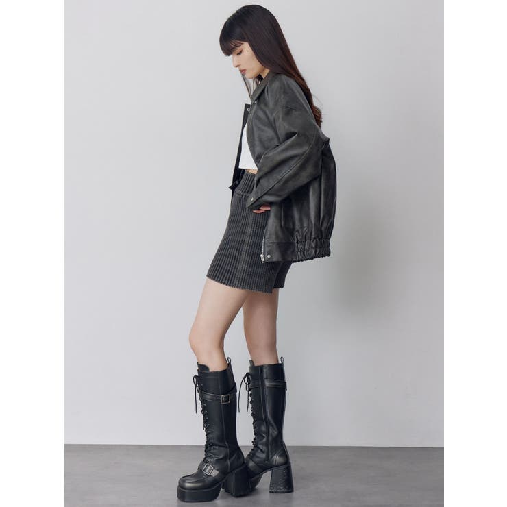 ヴィンテージフェイクレザーブルゾン | MURUA | 詳細画像8 