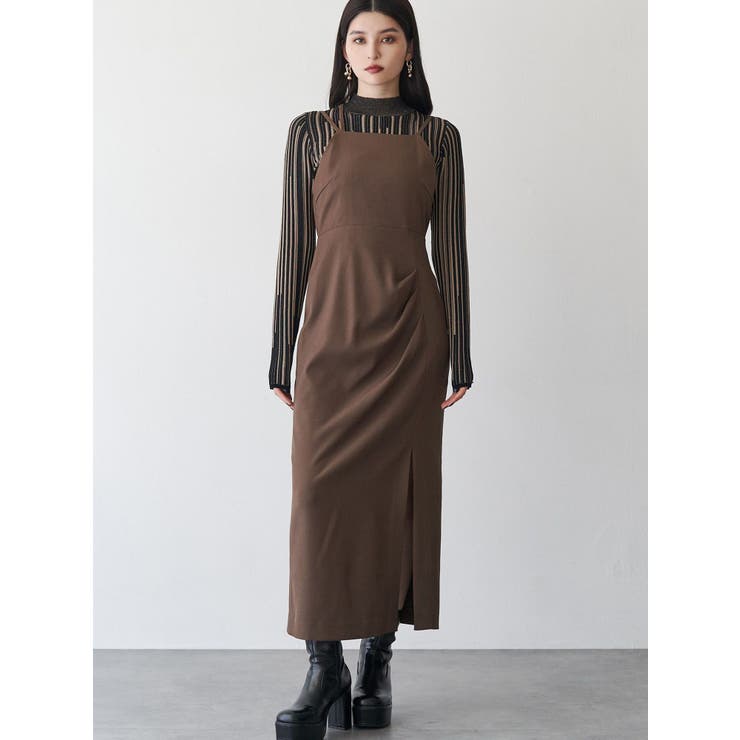 ブラウン | ストリングキャミワンピース【セットアップ着用可】 | MURUA