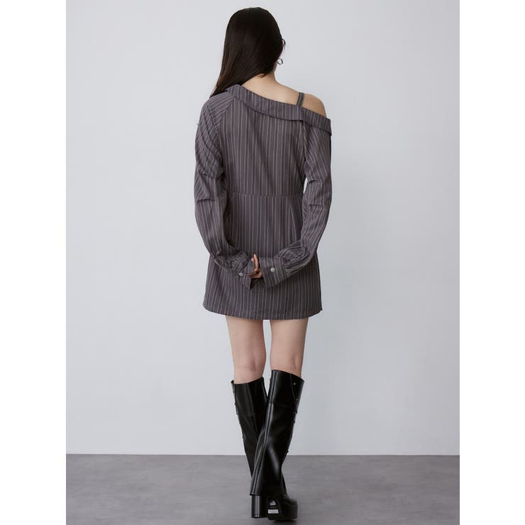 アシメショルダーミニシャツワンピース | MURUA | 詳細画像13 