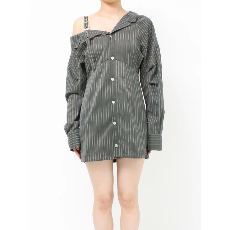 アシメショルダーミニシャツワンピース | MURUA | 詳細画像24 