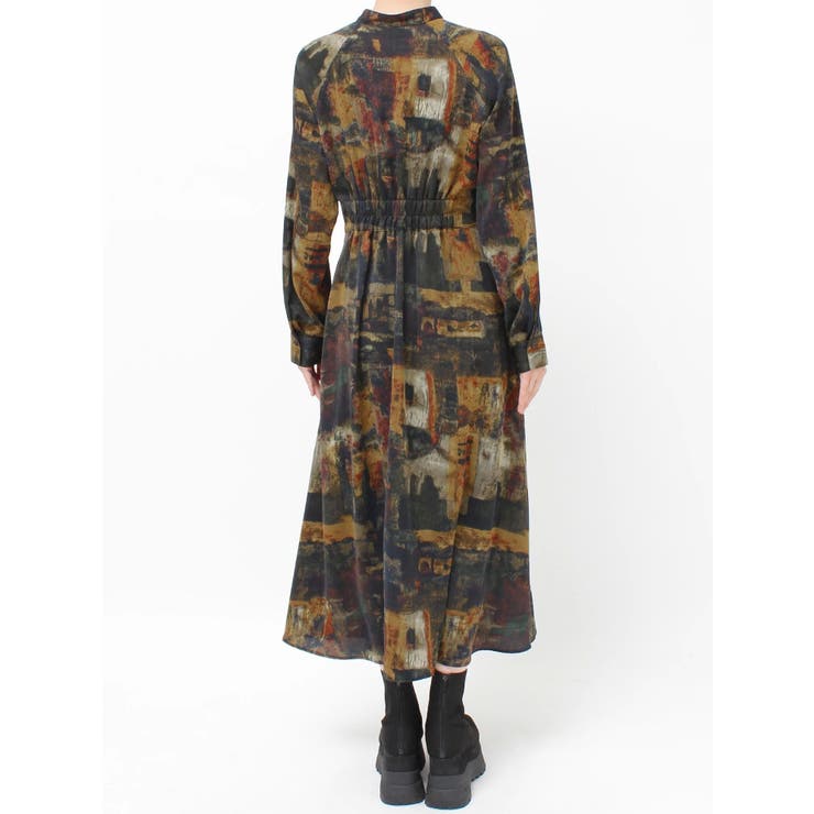 ニュアンスパターンマキシワンピース[品番：MKSW0066026]｜MURUA