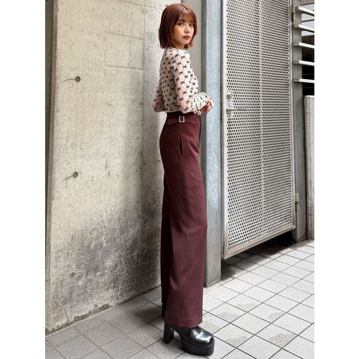 サイドベルトパンツ【セット販売対象】[品番：MKSW0066155