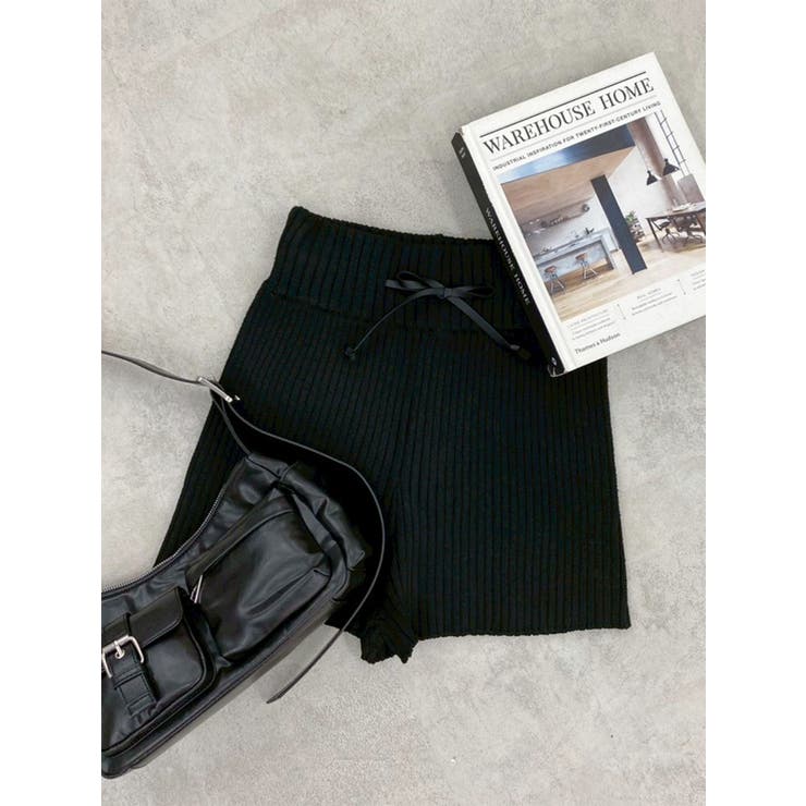 ブラック | リブニットキュロット | MURUA