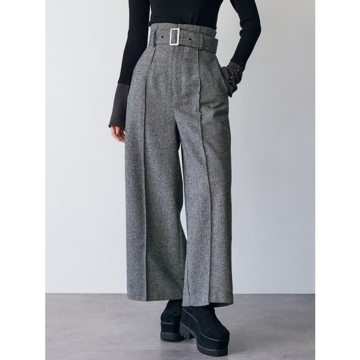 グレー | ネップツイードワイドパンツ | MURUA