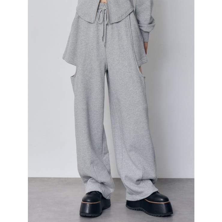 サイドカットストレートスウェットパンツ[品番：MKSW0067396]｜MURUA