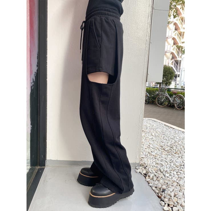 サイドカットストレートスウェットパンツ[品番：MKSW0067396]｜MURUA