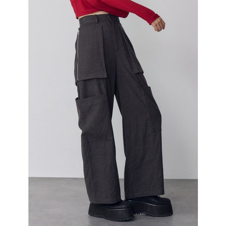 グレー | カーゴZIPパンツ | MURUA